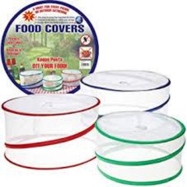 Set Of 3 - Pop Up Food Covers - Mesh Fly Protection - Leisure Outdoors