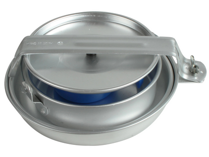 Camping 4 Piece Mess Kit - Dinner Set / Cook - All In One