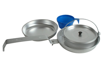 Camping 4 Piece Mess Kit - Dinner Set / Cook - All In One