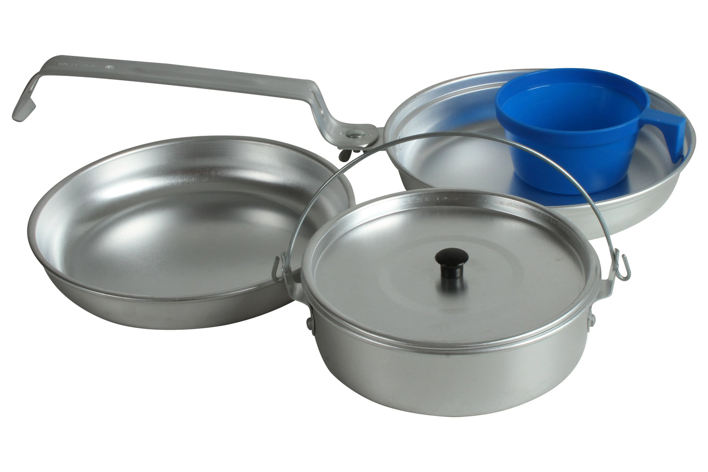 Camping 4 Piece Mess Kit - Dinner Set / Cook - All In One