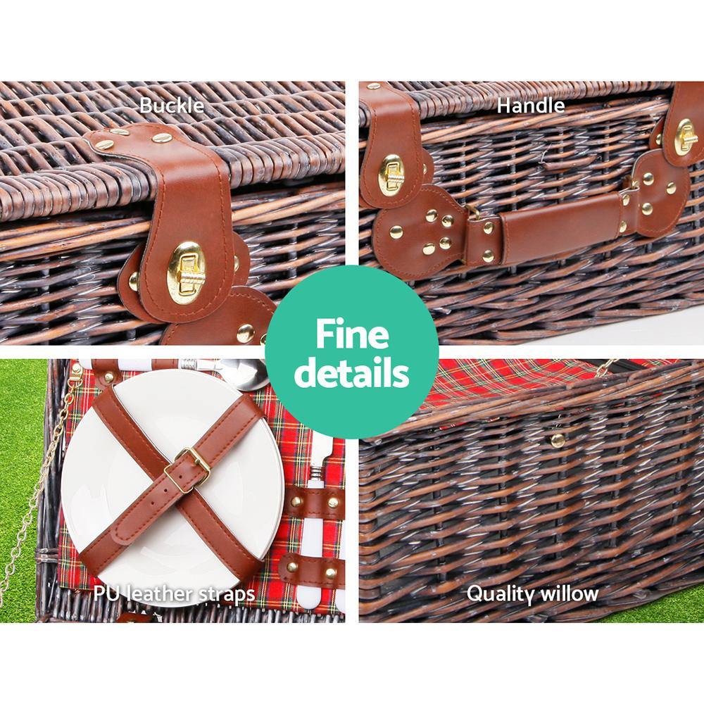 4 Person Outdoor Picnic Basket - Leisure Outdoors
