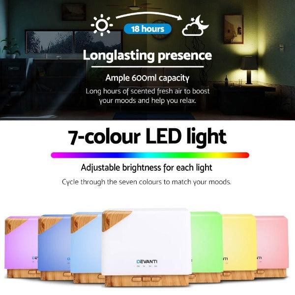 Aroma Diffuser - Aromatherapy Humidifier Purifier Night Light - Leisure Outdoors
