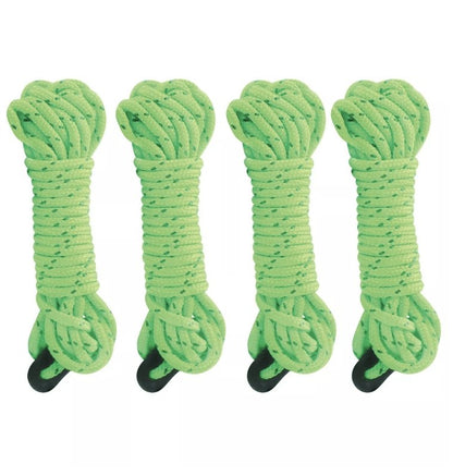 Camping Guy Tent Ropes Luminous - 4 PACK - Glow In The Dark