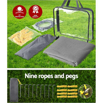 Caravan Privacy Screen 3.4M - 1.95m Long Roll Out Awning Sun Shade - Leisure Outdoors