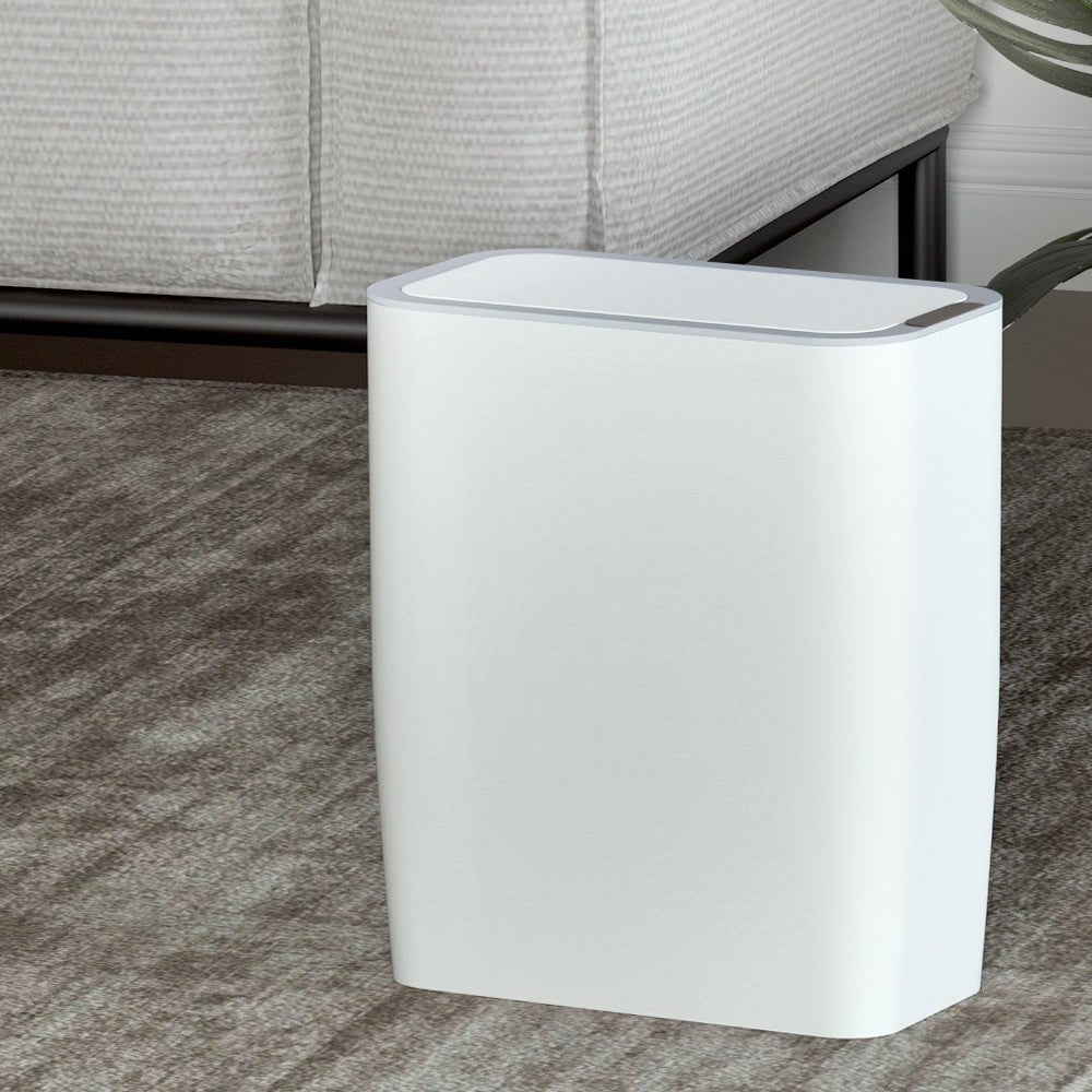 Devanti Motion Sensor Bin Automatic Rubbish Bins Waste Trash Can White 9L - Leisure Outdoors